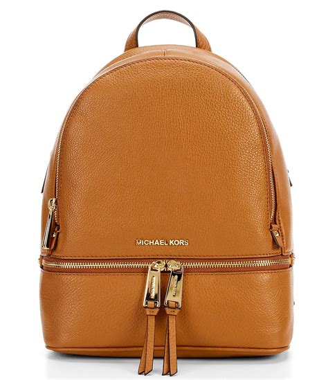 michael michael kors rhea zip logo pebble leather backpack|Michael Kors rhea zip bag.